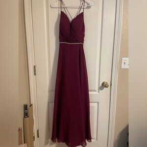 Purple Cross-Strap Dress